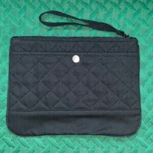 Large Lands' End Quilted Canvas Wristlet - NEW w/o Tags